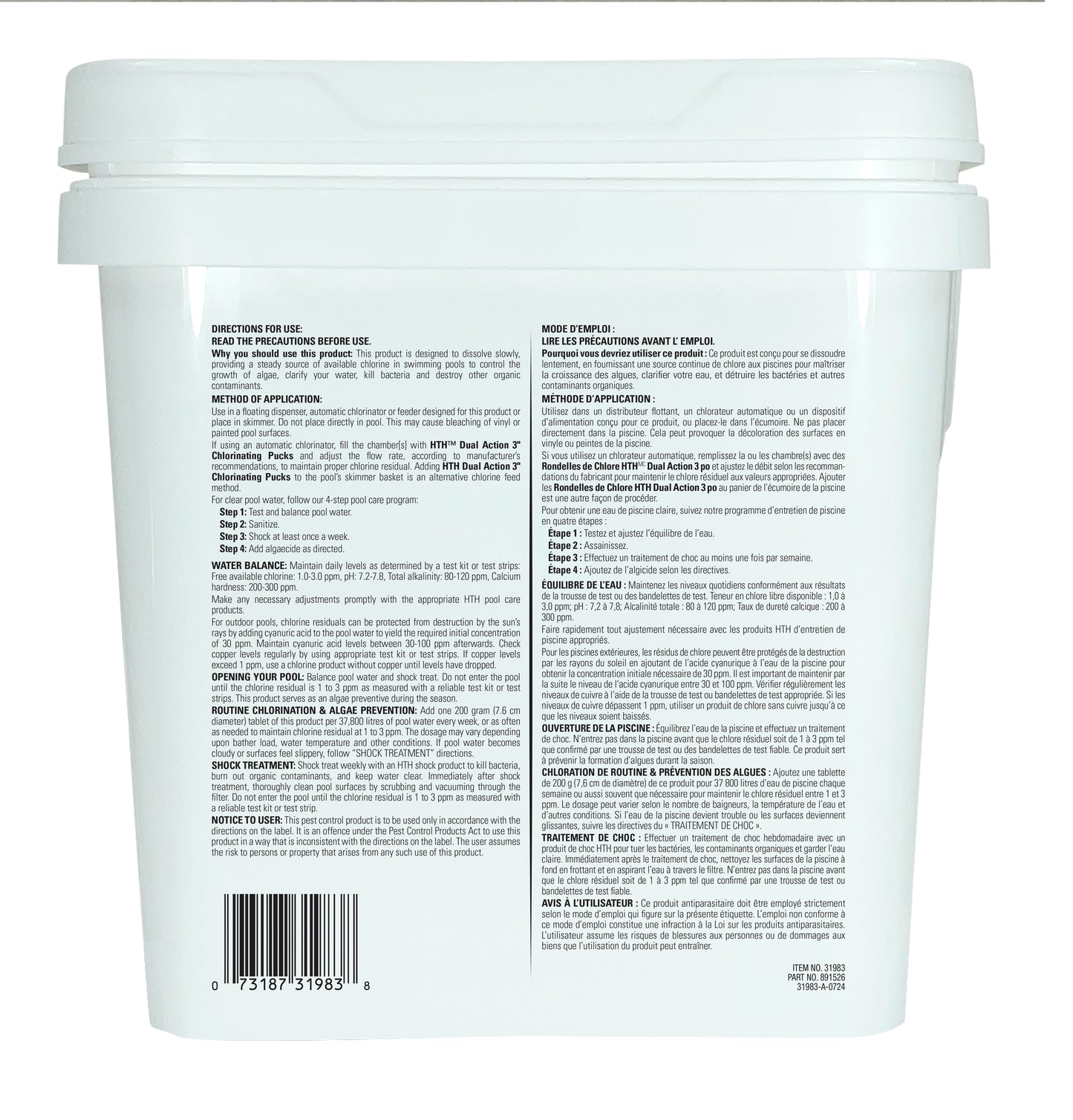 HTH™ Dual Action 3" Chlorinating Pucks