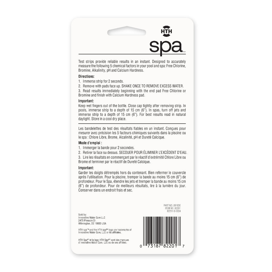 Bandelettes de test HTH™ Spa