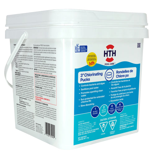 hth 3-in Chlorinating Pucks Pool Chemicals, 6-kg