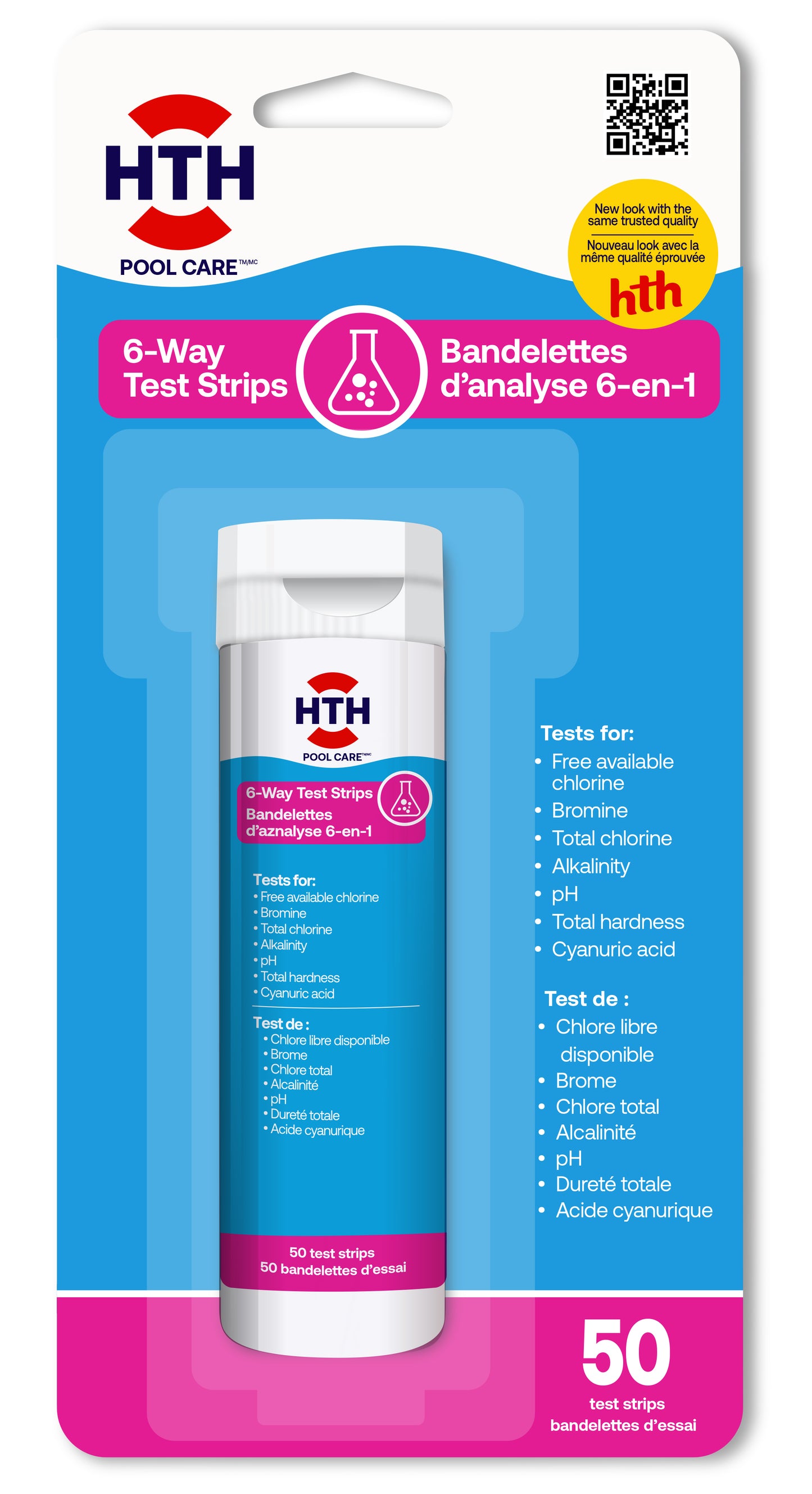 Bandelettes de test HTH™ à 6 fonctions